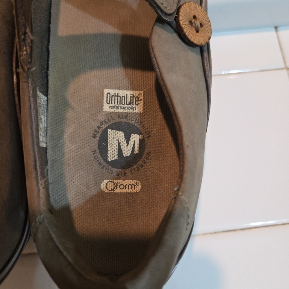 Merrell Plaza Emme Shoes Womens 8 Brown Leather Comfort Mary Jane Wedge - Picture 8 of 12